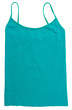 Women's teal camisole on white