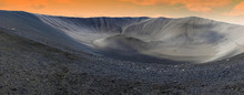 Hverfjall Crater In Myvatn Area, Northern Iceland, Panoramic View