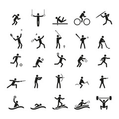 Sport icons set. Vector illustration.