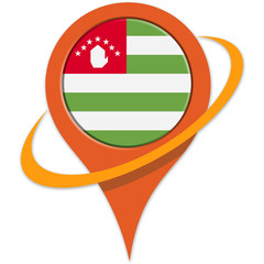 Abkhazia  Flag Glossy Button/icon.