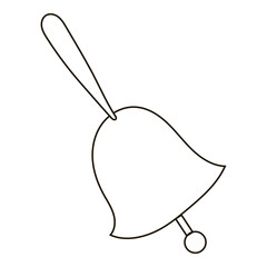 Poster - Bell icon in outline style isolated on white background. Ring symbol vector illustration