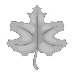 Wall Mural - autumn leaf icon in black monochrome style isolated on white background. plant symbol vector illustr