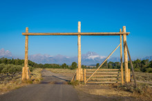 Ranch Gate In Wyoming