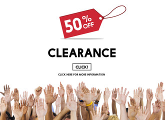 Wall Mural - Clearance Promotion Discount Consumer Shopping Concept