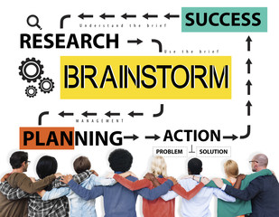 Sticker - Brainstorm Meeting Planning Sharing Thinking Concept