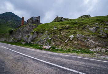 Sticker - Transfagarasan Road in southern section of Carpathian Mountains in Romania