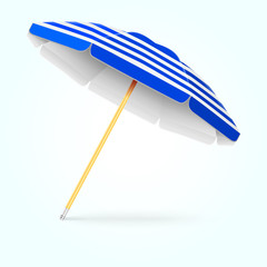 Sticker - Summer beach umbrella, parasol. Sun protection vector concept