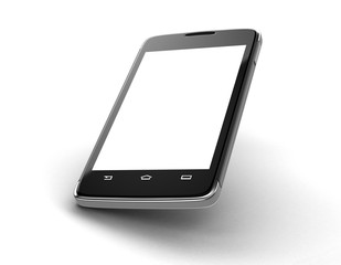 Poster - Touchscreen smartphone. Image with clipping path.