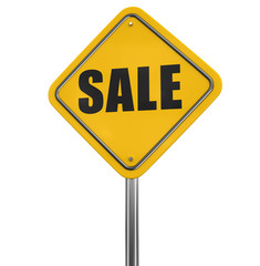Poster - sale road sign. image with clipping path