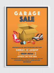 Wall Mural - garage sale poster, banner or flyer design.