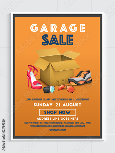 Garage Sale Poster Banner Or Flyer Design Buy This Stock