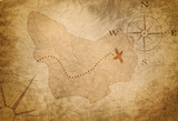 Fototapeta Mapy - ancient treasure map