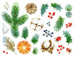 Christmas set of design elements