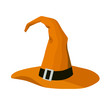 witch hat stylized cartoon vector illustration