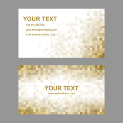 Poster - Brown mosaic business card template design