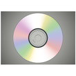 Realistic CD or DVD disk front view isolated