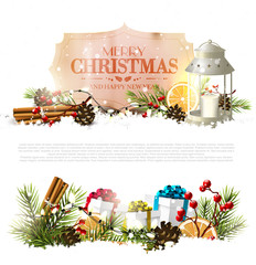 Wall Mural - Christmas traditional greeting card