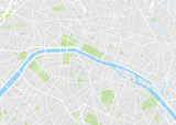 Fototapeta Mapy - Paris colored vector map