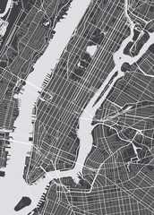 Vector detailed map New York