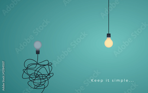 Fotografía Keep it simple business concept for marketing, creativity, project management