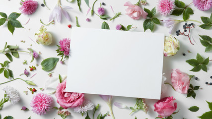 Beautiful spring floral frame