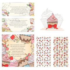 Cupcake card set