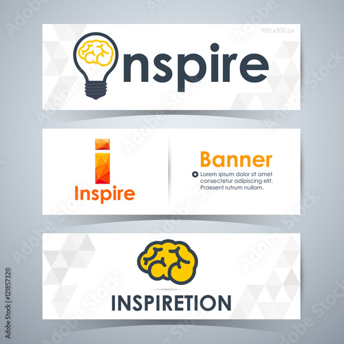 Inspire Banners. Template Layout Website. Vector illustration
