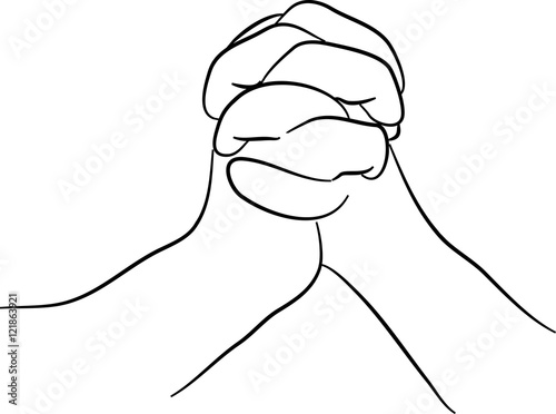 Line Drawing Of Hands Clasped Together Buy This Stock Vector And Explore Similar Vectors At Adobe Stock Adobe Stock