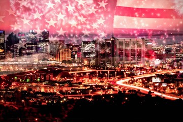 Poster - Composite image of colourful fireworks 