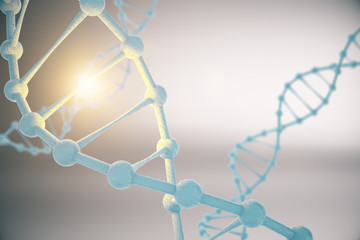 Poster - DNA on grey background