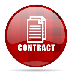 Aufkleber - contract red round circle glossy modern design web icon
