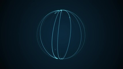 energy ball, abstract animation of future shape 4K