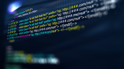 Code, HTML web programming  background
