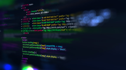 Code, HTML web programming  background