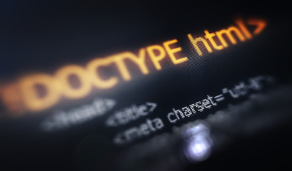 Code, HTML web programming  background