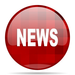 Aufkleber - news red round circle glossy modern design web icon