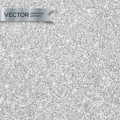 shining silver glitter texture vector seamless pattern