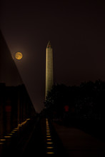 Washington Monument By The Moon