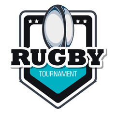 Wall Mural - rugby goal tournament emblem graphic vector illustration eps 10