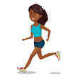 © Gstudio - character woman running sport icon vector illustration