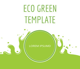 Poster - Eco green organic natural template