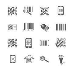 Poster - scan bar and qr code vector icons