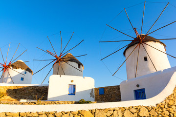 Wall Mural - windmills on Mykonos island, Cyclades, Greece