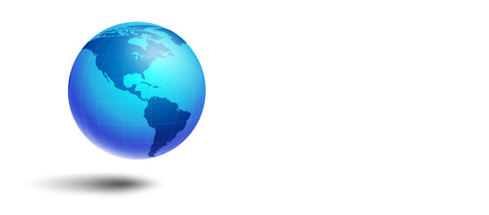 full color of earth in solid background.