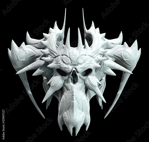Fotomural Monster skull design on a black background for Halloween