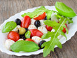Mozzarella - salad and olives