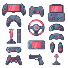 Canvas Print - Game Gadget Color Icons Set