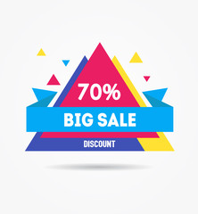 Canvas Print - Sale Banner Geometric. Vector