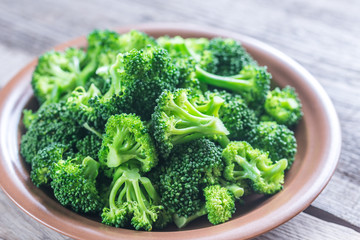 Canvas Print - cooked broccoli on the plate