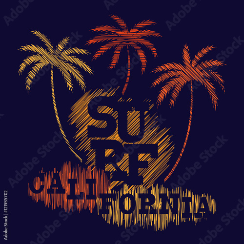 california-typography-graphics-t-shirt-fashion-design